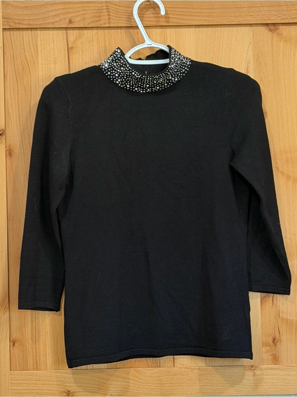 Premise Black Ribbed Mock-Turtleneck Sweater